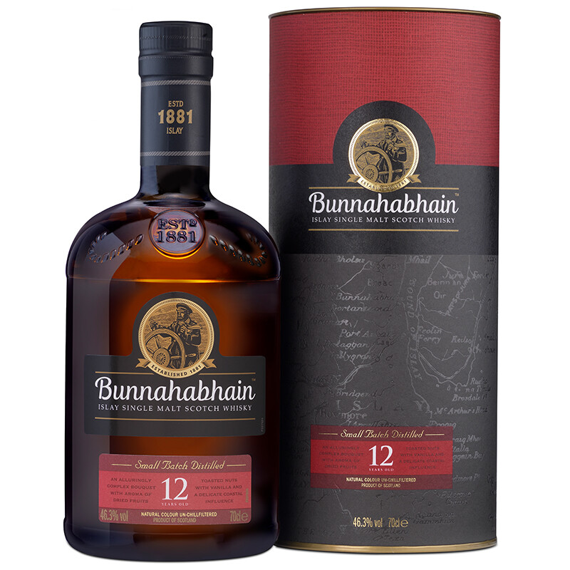 Bunnahabhain 艾雷岛 12年 单一麦芽 苏格兰威士忌 46.3%vol 700ml 279.62元（需用券）