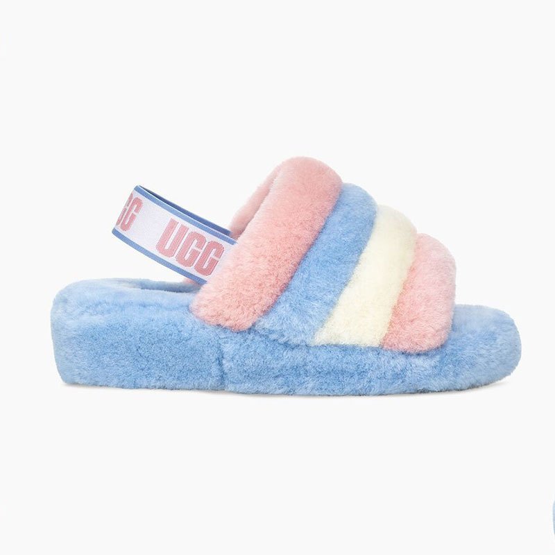 UGG 全球购 新款 官方正品 PRIDE FLUFF YEAH 羊毛拖 日常居家 小清新可爱 棉拖鞋