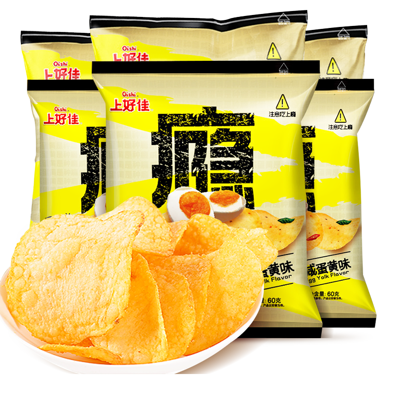 Oishi 上好佳 咸蛋黄薯片60g 6.9元（需用券）