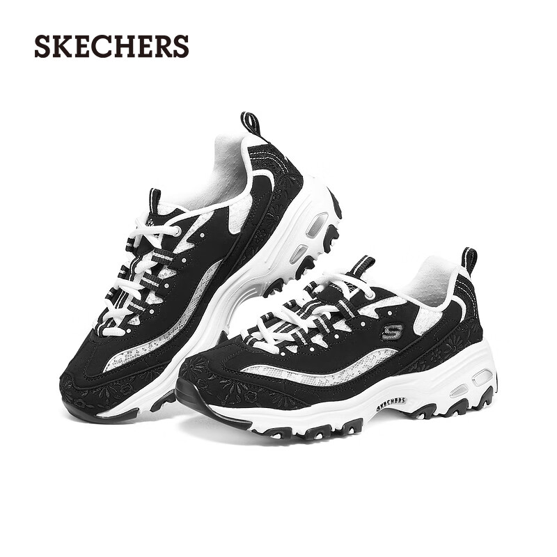 20点开始：SKECHERS 斯凯奇 甜心熊刺绣蕾丝老爹鞋896085 131.3元（需用券）