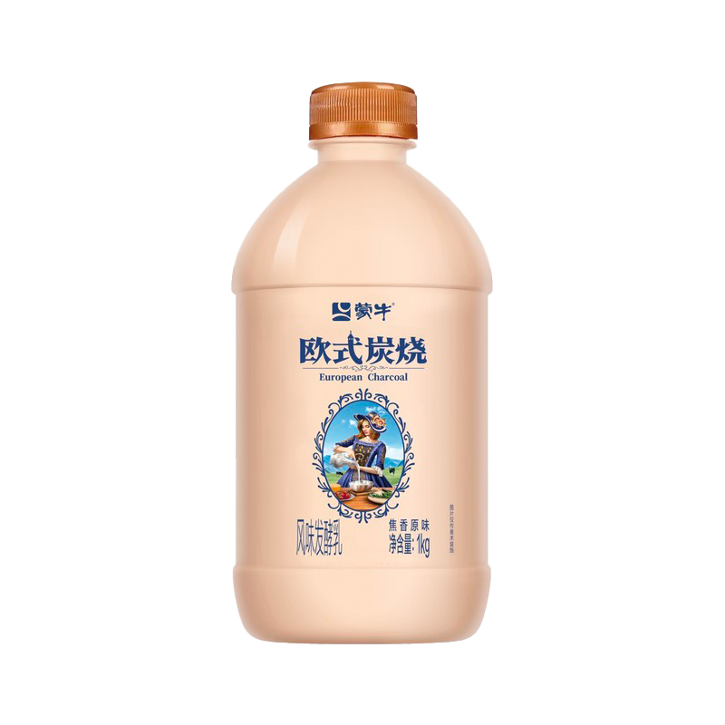 PLUS会员：蒙牛 欧式炭烧风味酸奶 原味 1kg *5件 59.63元包邮（合11.93元/件）