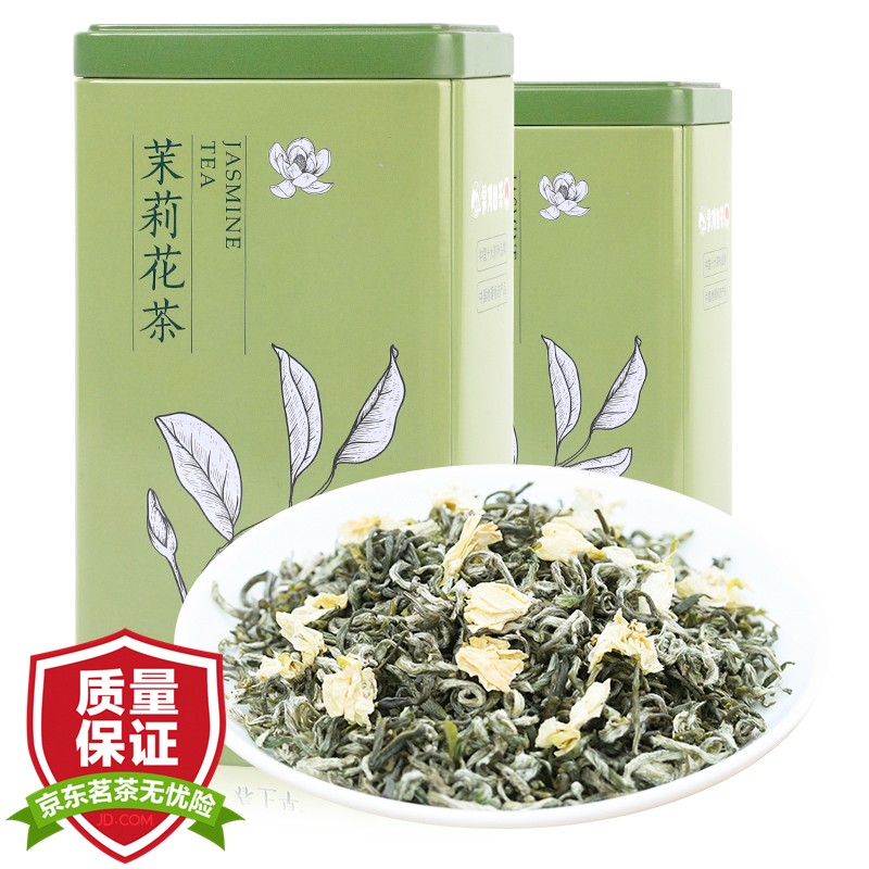 春上早 茉莉花茶 2023新茶特级飘雪浓香型茉莉毛尖茶叶四川花茶礼盒250g 茉