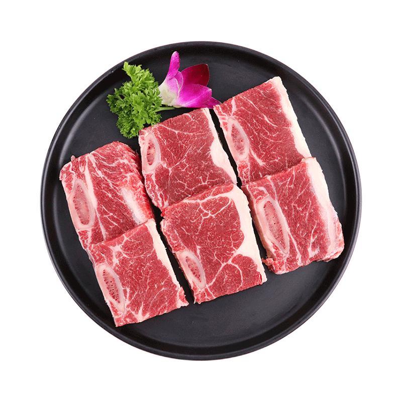 HONGLIANG 鸿亮 黑椒牛仔骨400g*5袋 静腌牛排 烧烤食材 牛肉牛排骨 半成品生鲜 