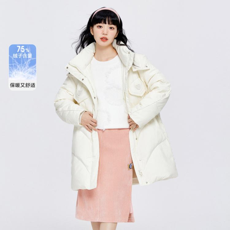 Semir 森马 女士长款连帽羽绒服 195元