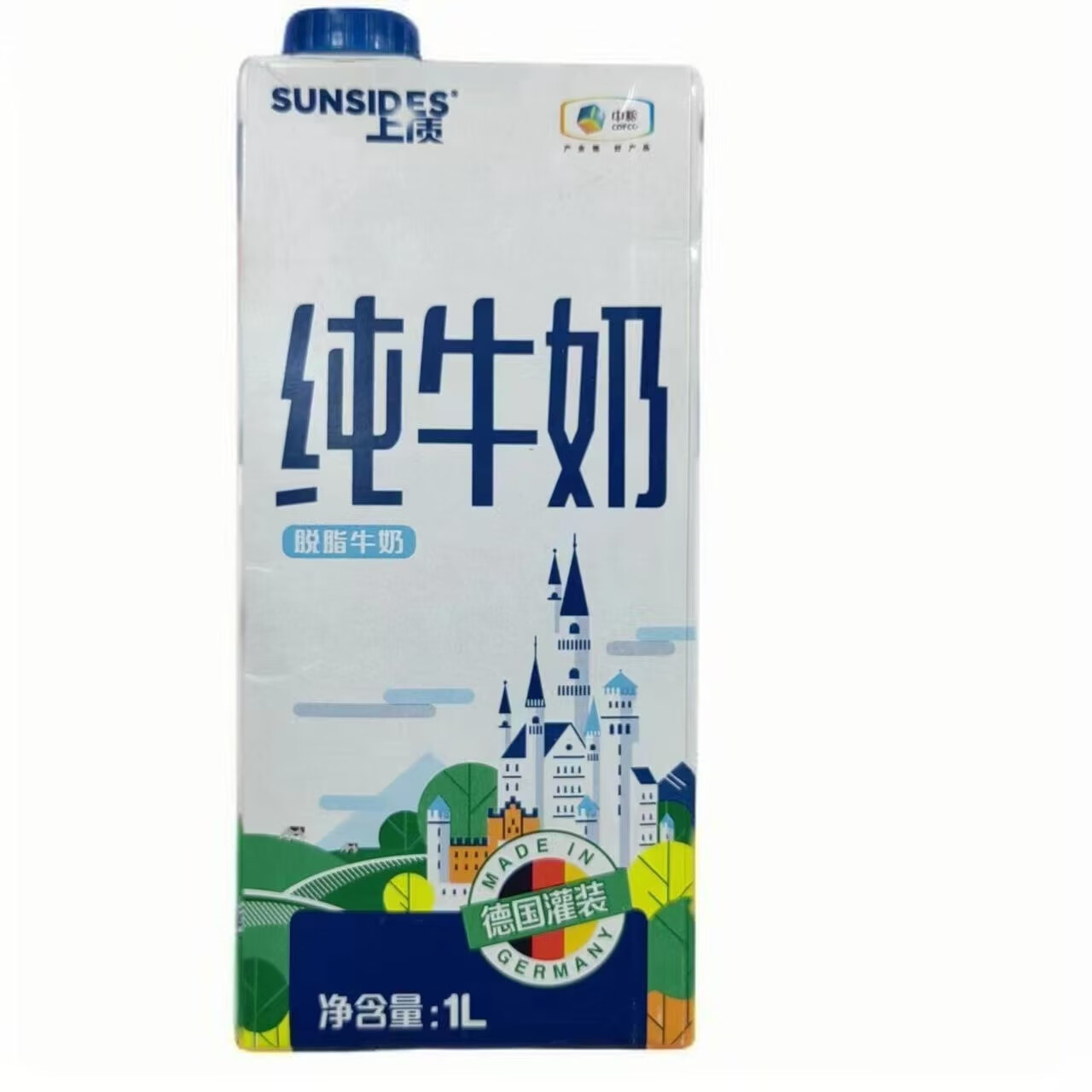 SUNSIDES 上质 脱脂牛奶1L 5.84元