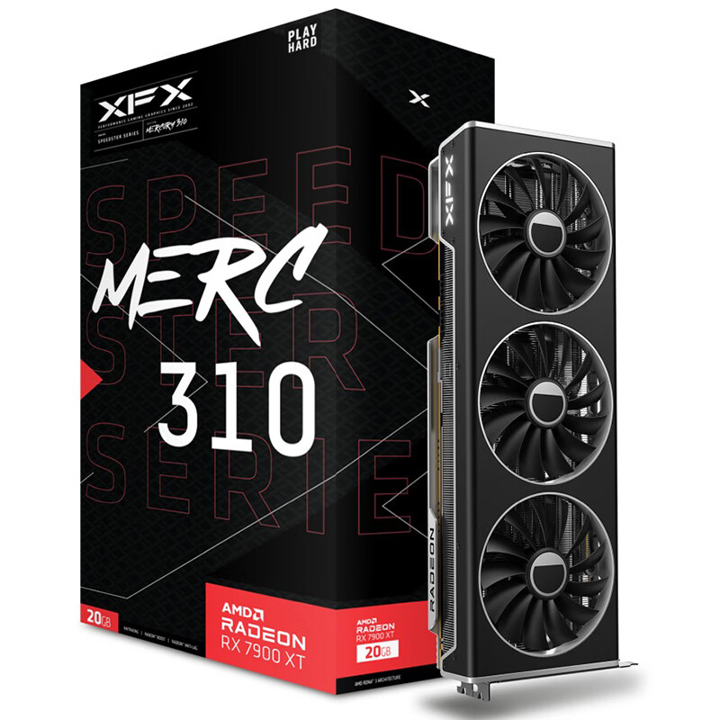 再降价、京东百亿补贴：XFX 讯景 RX 7900 XT 海外版 PRO 显卡 20GB 黑色 4555.51元