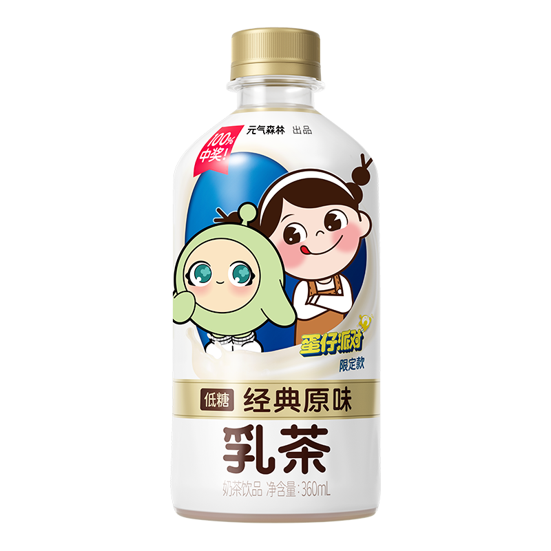 PLUS会员:元气森林 乳茶 蛋仔派对限定联动款 360ml*15瓶 57.06元包邮（凑单低至