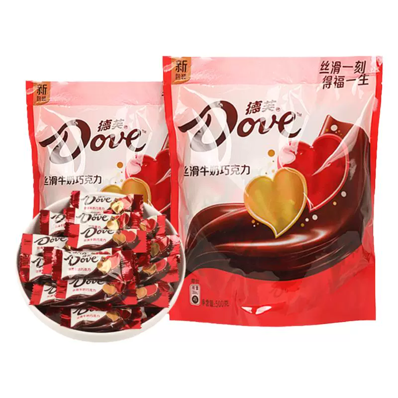 Dove 德芙 丝滑牛奶巧克力 500g ￥31.9