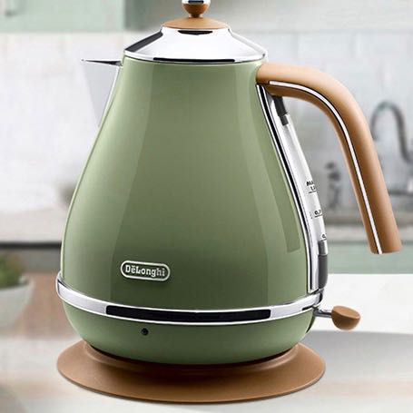 De'Longhi 德龙 Icona Vintage系列 KBO2001.GR 保温电水壶 1.7L 橄榄绿 449元