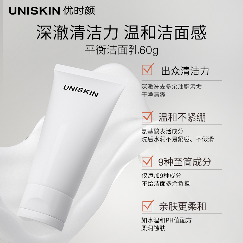 UNISKIN 优时颜 2代微笑眼霜18g 洁面乳60g氨基酸洗面奶组合 211.85元