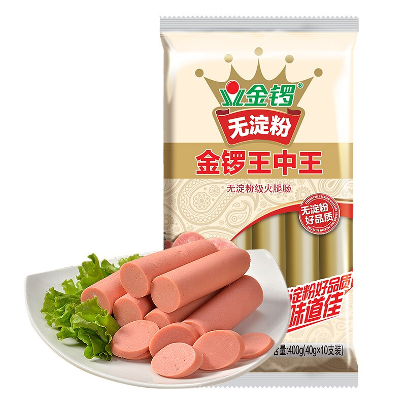 JL 金锣 王中王 无淀粉级火腿肠 400g 10.12元（需买3件，需用券）