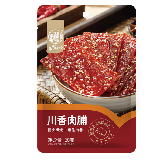 华味亨 川香肉脯60g（任选10件） 3.86元（需买10件，需用券）