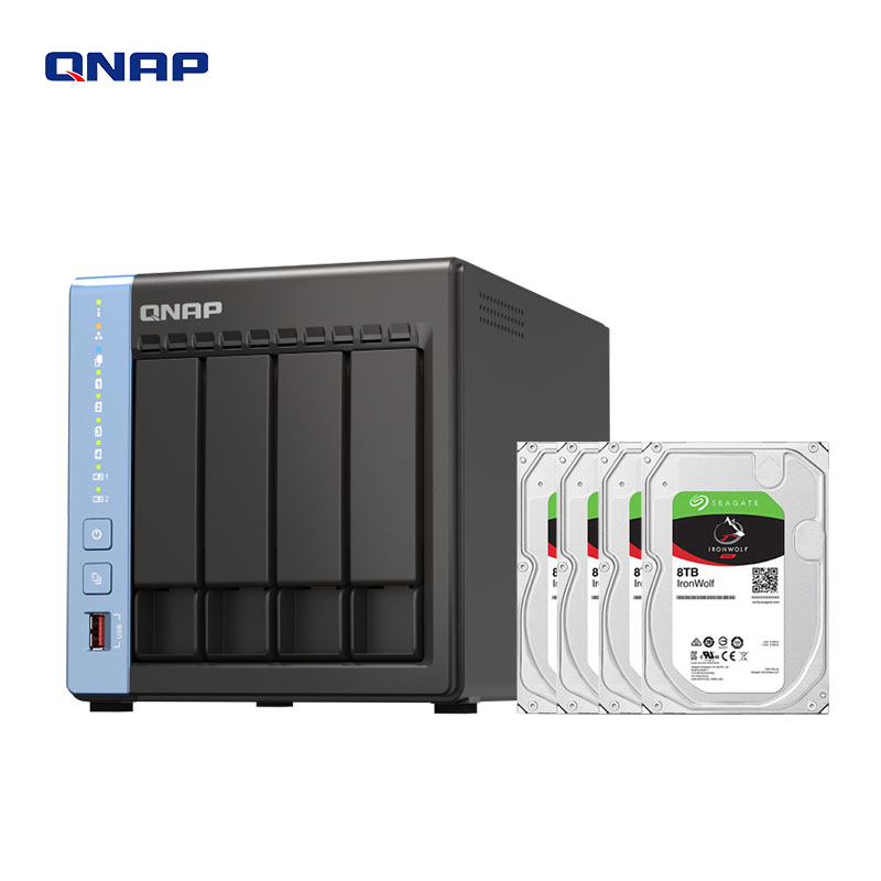 QNAP 威联通 S-464C 4盘位NAS（赛扬N5095、8GB、10TB*4） 6999元包邮（双重优惠）