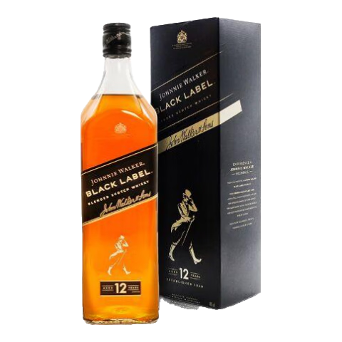 PLUS会员、百亿补贴：JOHNNIE WALKER 尊尼获加 黑方黑牌 12年 调和型威士忌 1000ml