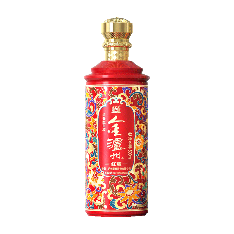 PLUS会员：泸州老窖 金泸州 红耀 浓香型白酒 52度 500ml*6瓶 233.14元包邮(多重