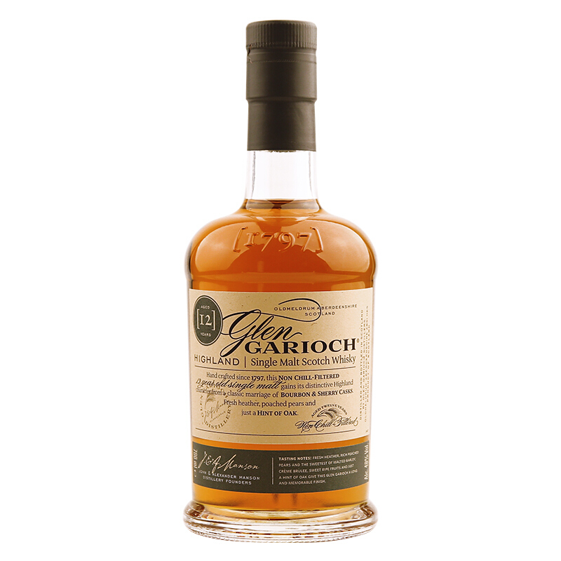 概率券：Glen Garioch 格兰盖瑞 12年 单一麦芽 苏格兰威士忌 48%vol 700ml 单瓶装 1