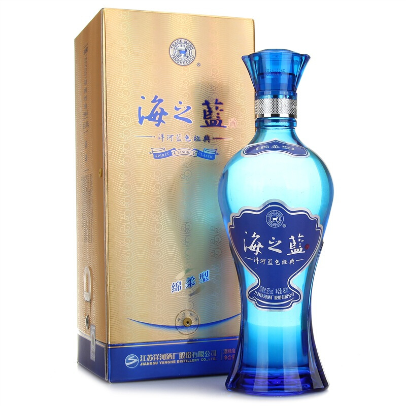 YANGHE 洋河 海之蓝 蓝色经典 52%vol 浓香型白酒 480ml 单瓶装 115.2元（需用券）