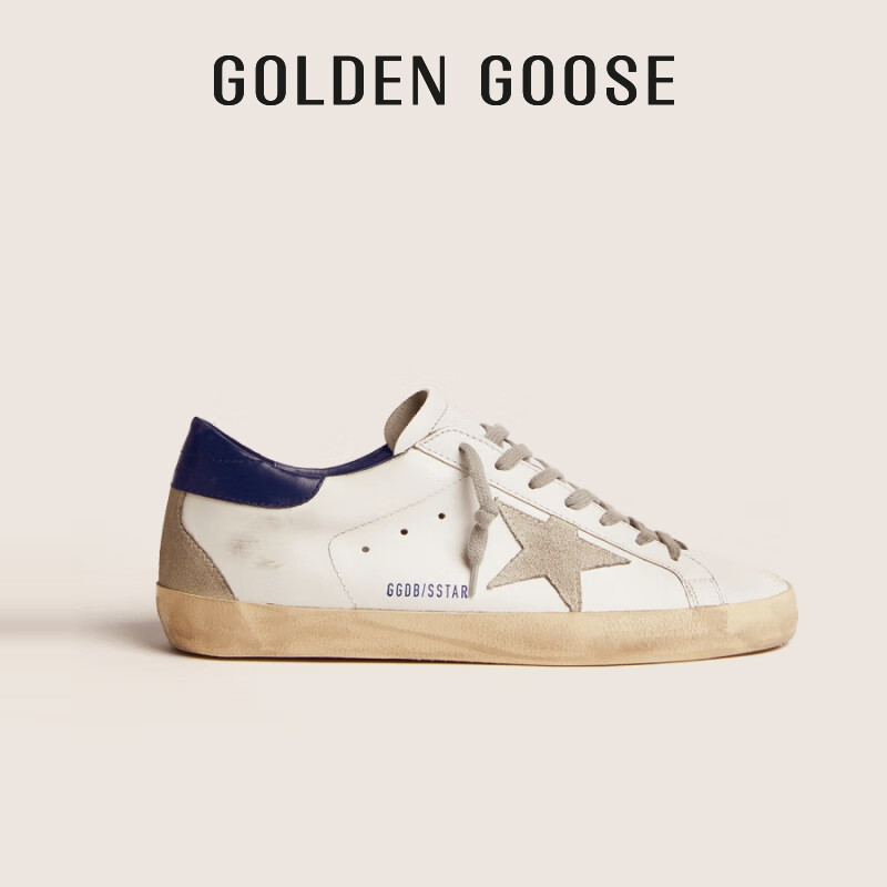 GOLDEN GOOSE GGDB 黄金鹅男女同款 休闲款牛皮革小脏鞋 蓝尾 37 4000元（需用券）