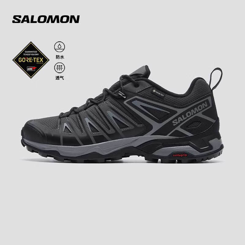 salomon 萨洛蒙 男款 户外运动防水透气舒适减震徒步鞋 X ULTRA PIONEER GTX 墨黑色