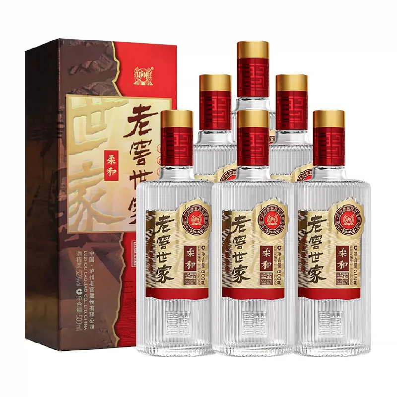 88VIp:泸州老窖 世家柔和52度500ml*6瓶整箱*2件 返后141.05元（共282.1元+20猫超卡