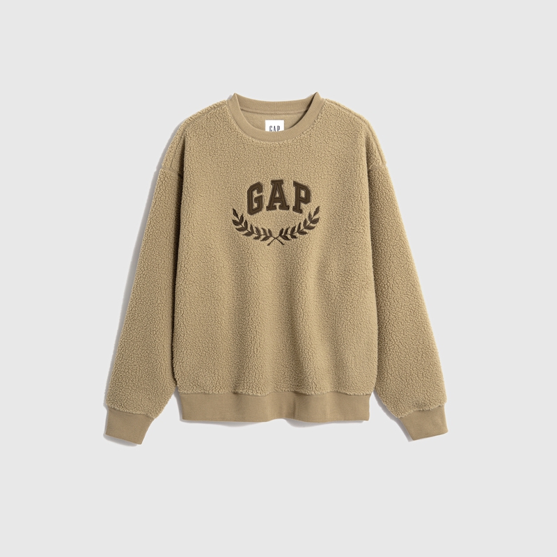 Gap 盖璞 男女装秋冬2023新款LOGO仿羊羔绒廓形卫衣762596 166.1元（需用券）