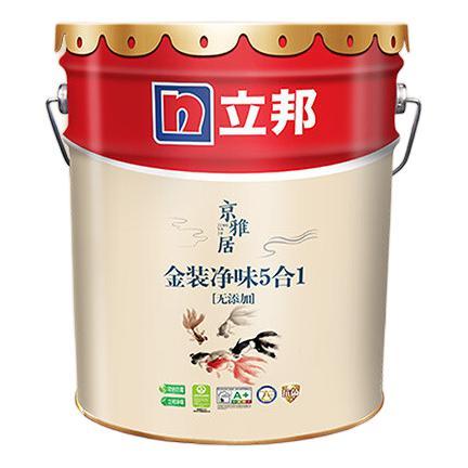 立邦 京雅居 金装净味5合1乳胶漆 18L 白漆款 432.86元（需用券）