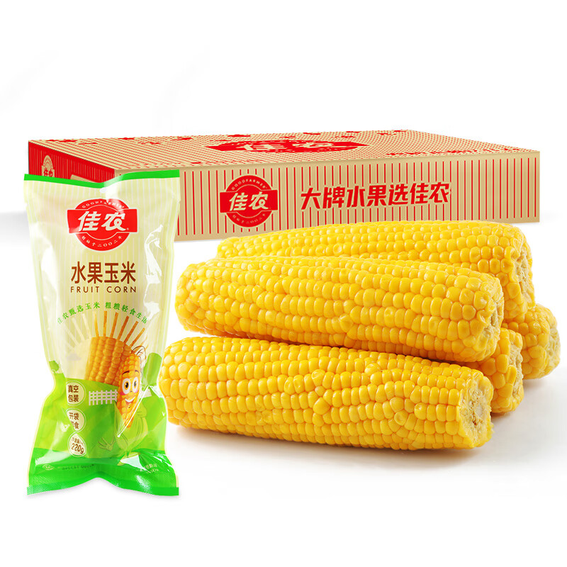 Goodfarmer 佳农 东北水果玉米棒 220g*6袋 真空包装 12.09元（需买3件，需用券）