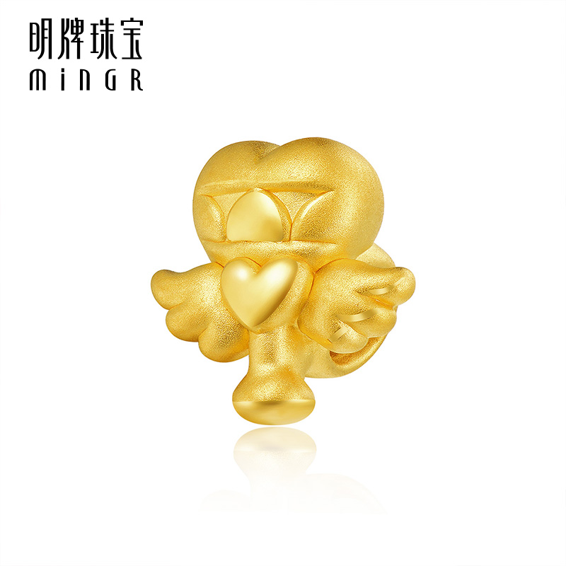 minGR 明牌珠宝 足金3D硬金 t一千零一夜系列黄金转运珠串珠手串 定价 548.6元