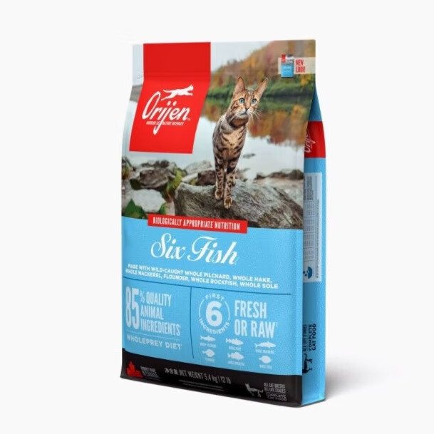 Orijen 渴望 全期猫粮 冠军标鱼肉味5.4kg 379元（需用券）