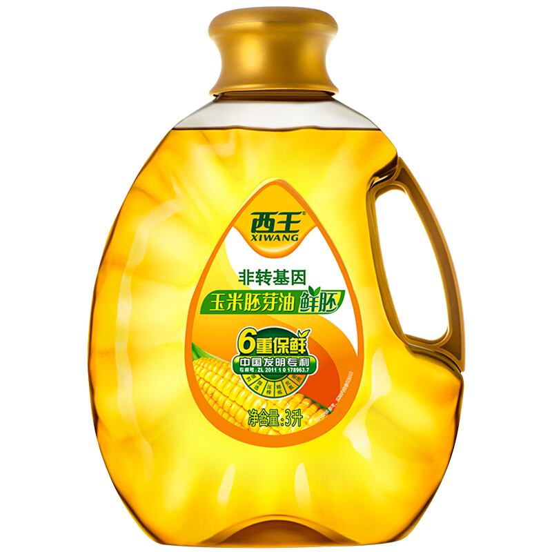 XIWANG 西王 非转基因 鲜胚玉米胚芽油 3L 42.41元