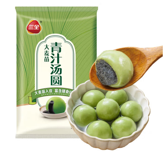 三全 青汁黑芝麻汤圆400g（任选8件） 5.62元（需买3件，需用券）