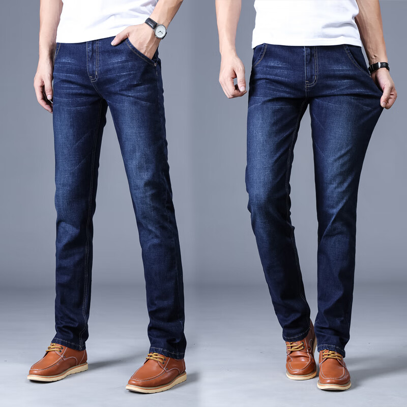 PLUS会员：JEANSWEST 真维斯 男士直筒牛仔裤 AF-8010 49.15 元