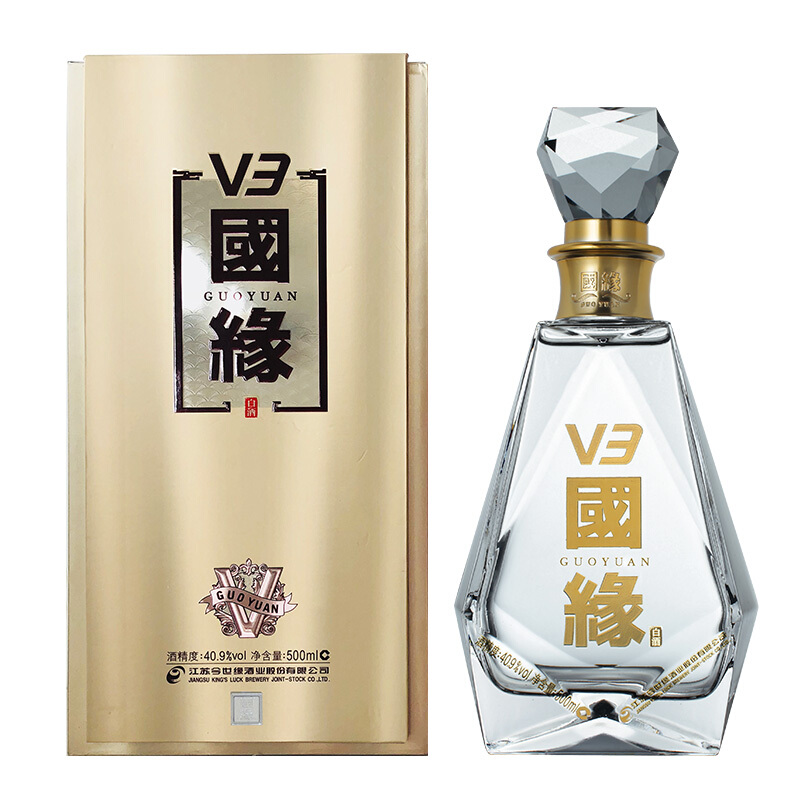 春焕新：今世缘 国缘V3 浓香型白酒 40.9度500ml 单瓶装 610元（需用券）