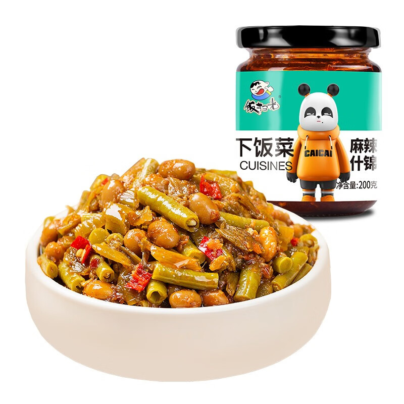 饭扫光 下饭菜 榨菜咸菜 拌饭拌面调味料 麻辣什锦200g 2.77元（需用券）