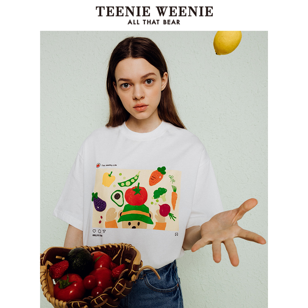 TEENIE WEENIE TeenieWeenie小熊印花短袖T恤女夏新款2022年 159.3元（需用券）