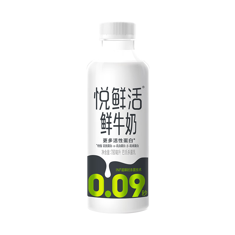 plus会员、概率券:悦鲜活 超瞬时杀菌鲜奶 780ml/瓶＊3件 37.42元包邮（合12.47元