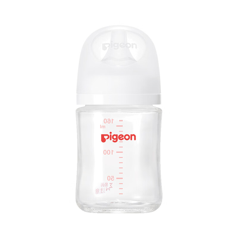 PLUS会员：Pigeon 贝亲 自然实感第3代PRO系列 AA186 玻璃奶瓶 160ml S 1月+ 91.26元包