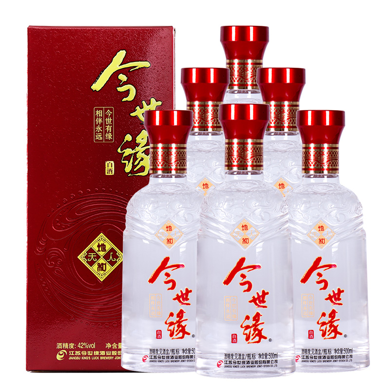 今世缘 地和 浓香型/幽雅醇厚型 白酒 42度 500mL 6瓶 整箱装 190元（需用券）