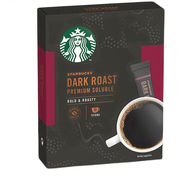 STARBUCKS 星巴克 速溶黑咖啡粉重度烘焙2.3g*10条 43.92元