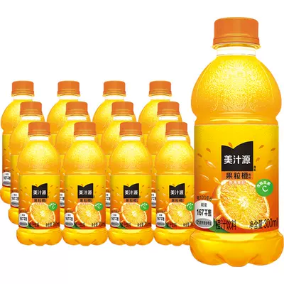 美汁源 果粒橙果汁 300ml×12瓶 真实果粒 17元/件（共34元）（需从超级补贴下