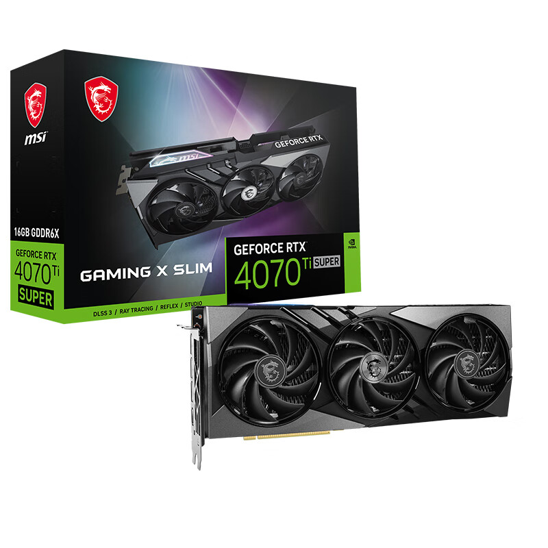 PLUS会员：MSI 微星 魔龙 GeForce RTX 4070 Ti SUPER 16G GAMING 独立显卡 16GB 6544.01元（