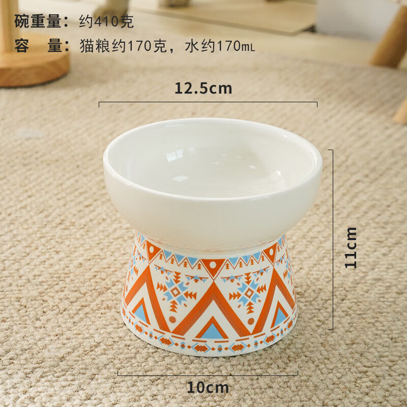 喵仙儿 猫咪瓷碗 高脚猫咪食盆 异域猫碗 16.9元