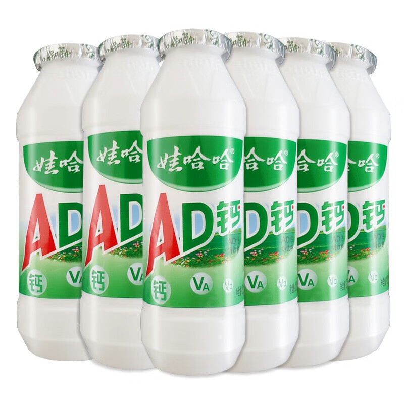 WAHAHA 娃哈哈 ad钙奶100g*6瓶装 3.8元（需用券）