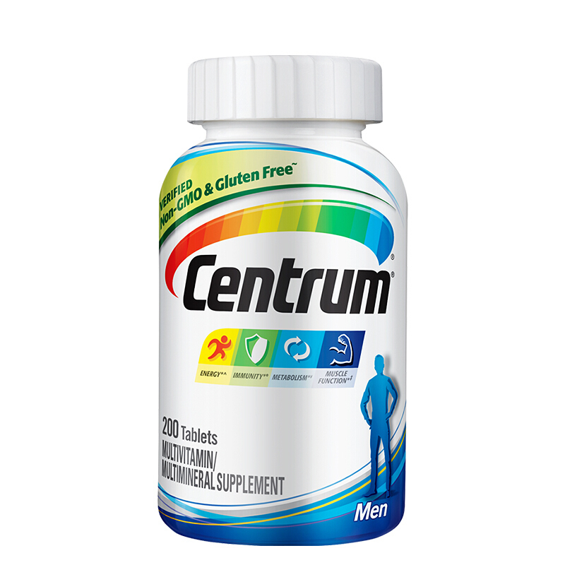 Centrum 善存 海外 进口 成人男士复合维生素多维片200粒 多种营养素 87.42元（