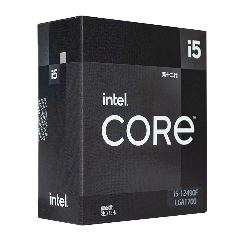 intel 英特尔 酷睿 i5-12490F CPU 4.6GHz 6核12线程 719元
