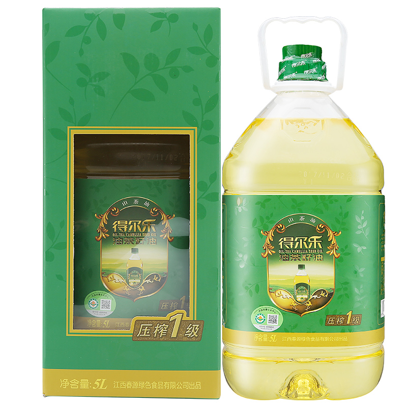 得尔乐 压榨一级 油茶籽油 5L 345.12元（需用券）