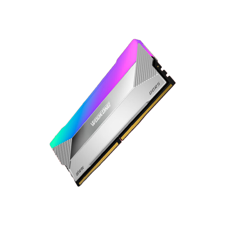 BIWIN 佰维 DX100 DDR5 6000MHz RGB 台式机内存 灯条 星光银 32GB（16GBx2） C30 689元包