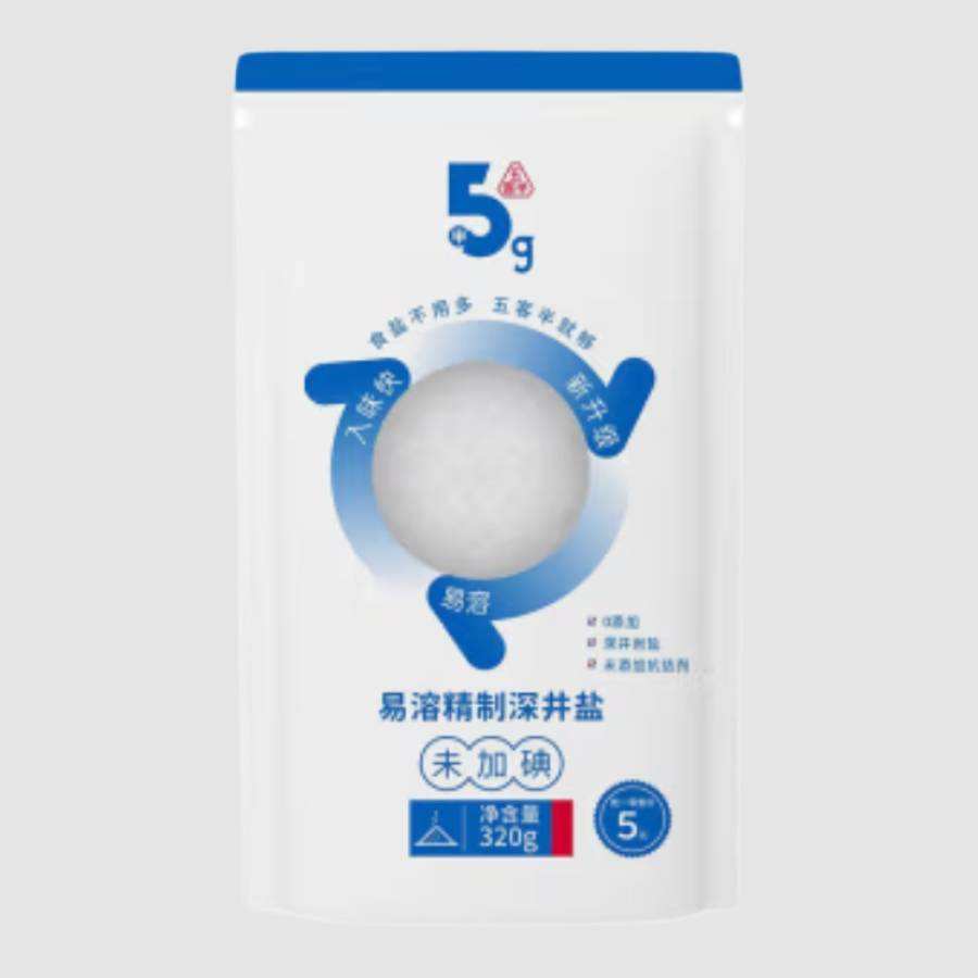 竹海 五客半未加碘食用盐 320g 0.01元包邮（券后）