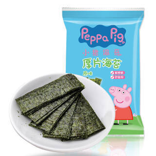 peppa pig 小猪佩奇 幼儿厚片海苔 原味 6g 3.24元(需买9件,共29.