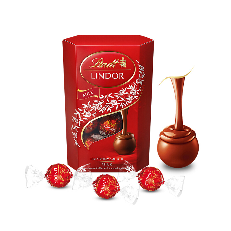 Lindt 瑞士莲 LINDOR软心 牛奶巧克力 200g 分享装 33.52元（需买5件，需用券）